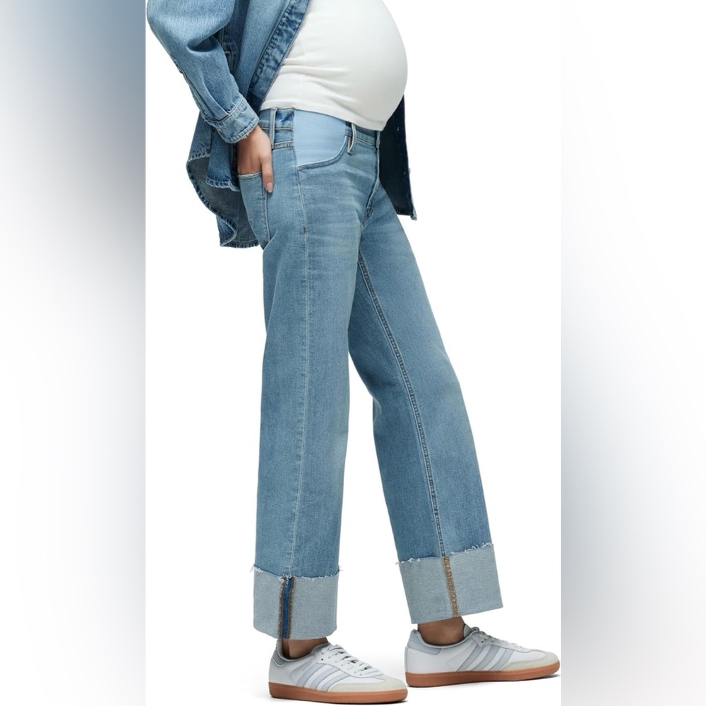 Hudson Jeans Light Blue Wide Leg Maternity Jeans
